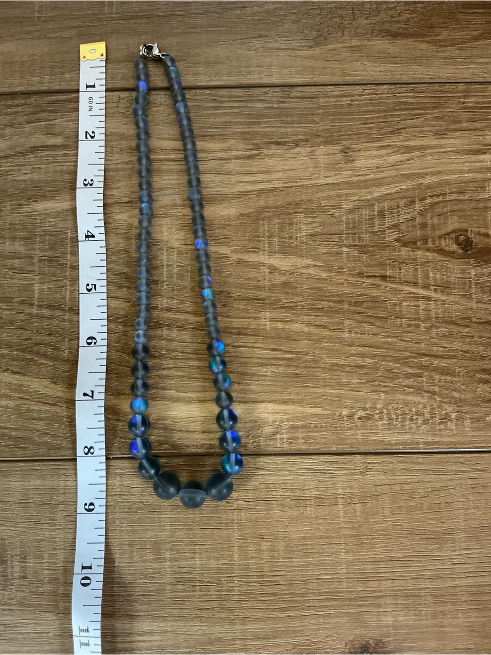 Gray Moonstone Beaded Necklace - Picture 4 of 4